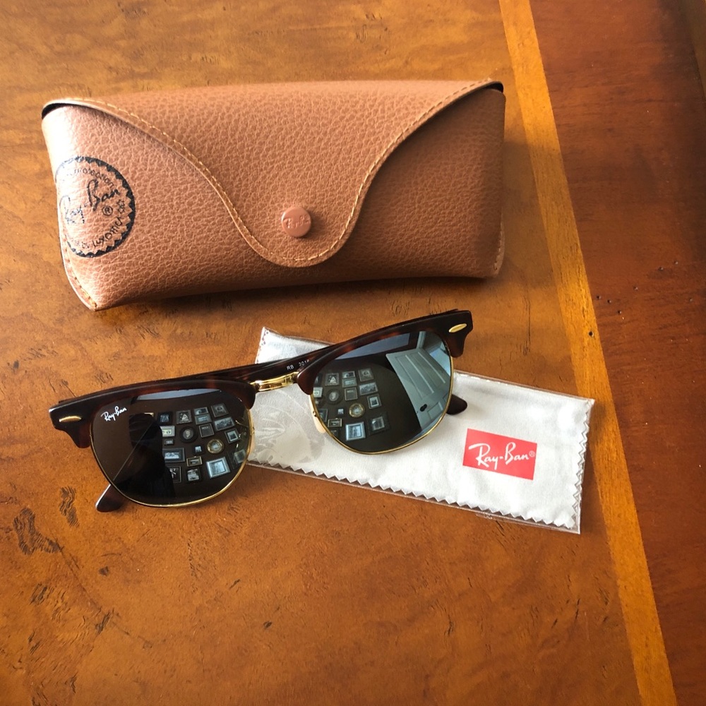 Ray-Ban Clubmaster Flash Lenses: Tortoise/Silver